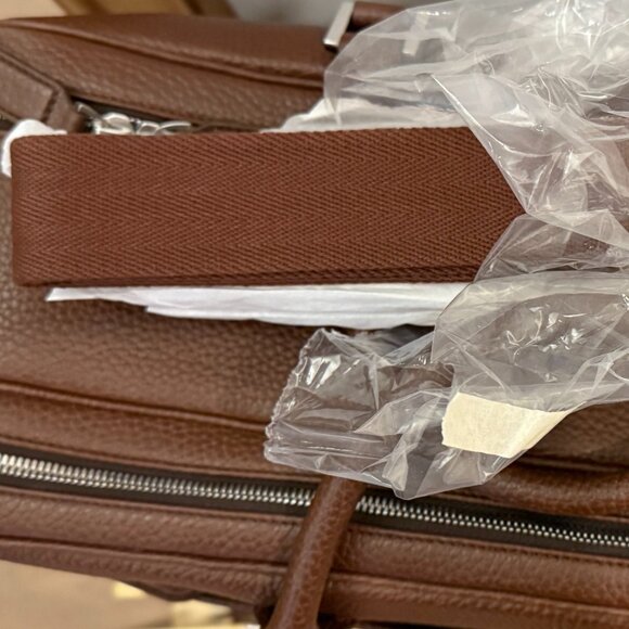 Aspinal London 48 Hour Mount Street Duffle Weekender Brown Leather Travel Bag - Picture 8 of 8